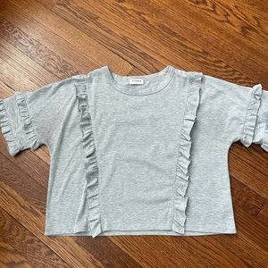 Storia gray ruffle shirt